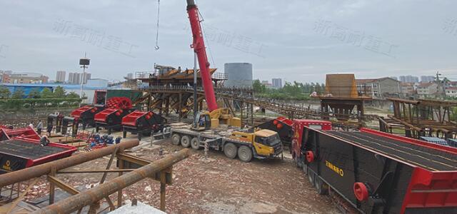 Línea de producción de adoquines de Hubei Wuxue con una producción de 750tph