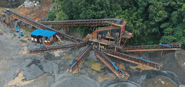 Línea de producción de piedra azul de 300tph de Hunan Changsha