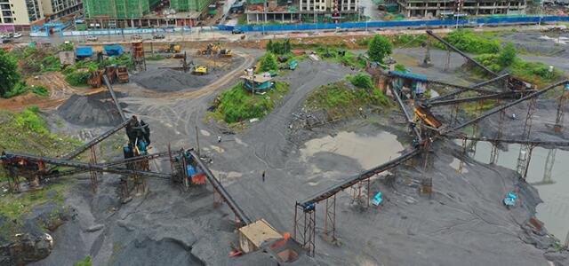 Línea de producción de arena de piedra caliza de 150tph en Shaoyang, Hunan