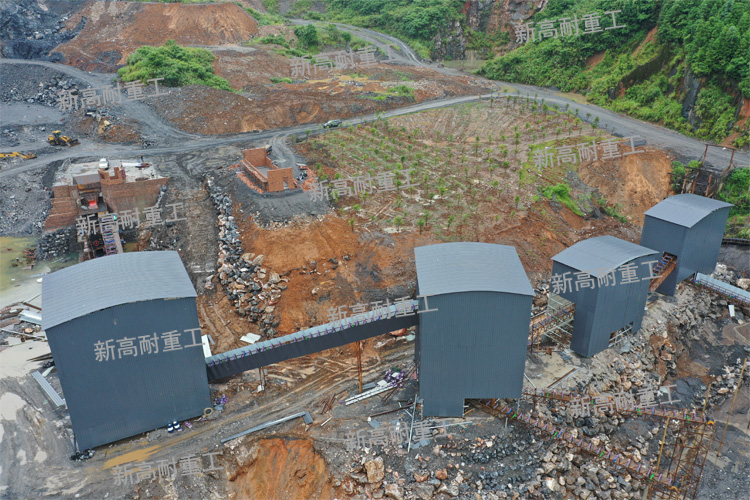 Línea de producción de 600tph en el distrito de Yuanzhou, Yichun, Jiangxi