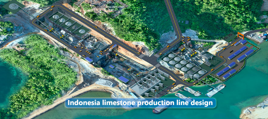 Indonesia 1000tph limestone production line design