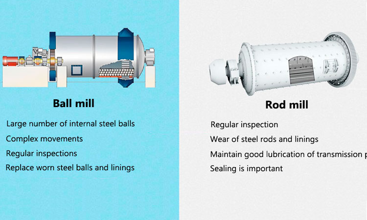 What is the difference between ball mill and rod mill?