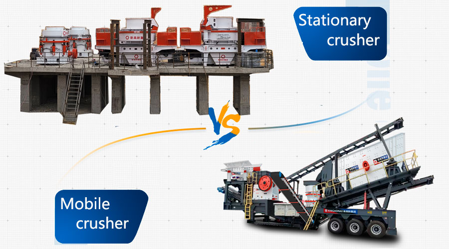 Mobile crushers and stationary crushers