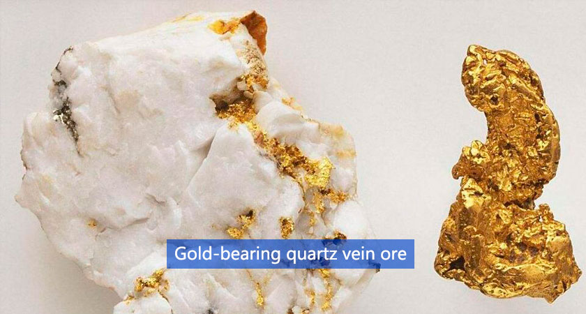 Gold-bearing quartz vein ore