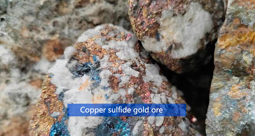 Copper sulfide gold ore