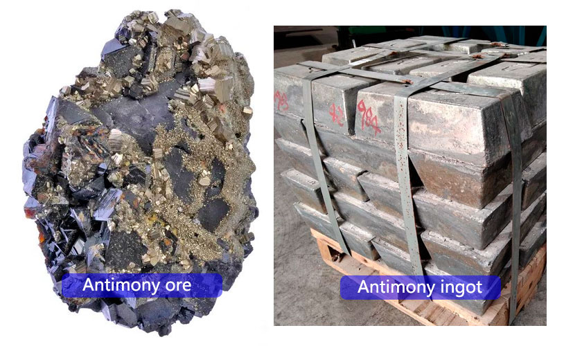 The use of antimony and the process of antimony ore dressing